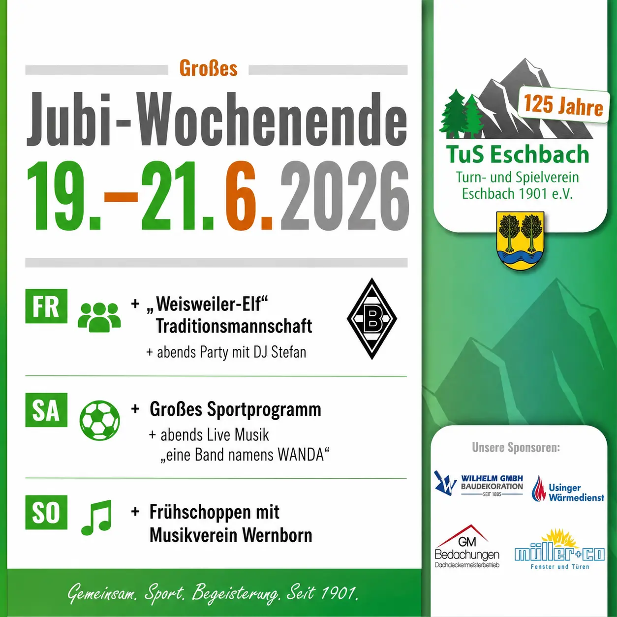 Programm Jubi Wochenende
